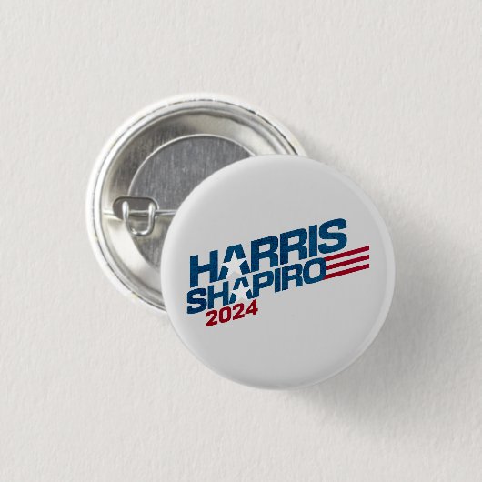 Harris Shapiro 2024 Sterren en Strepen Patriottisc Ronde Button 3,2 Cm (Voorkant /achterkant)