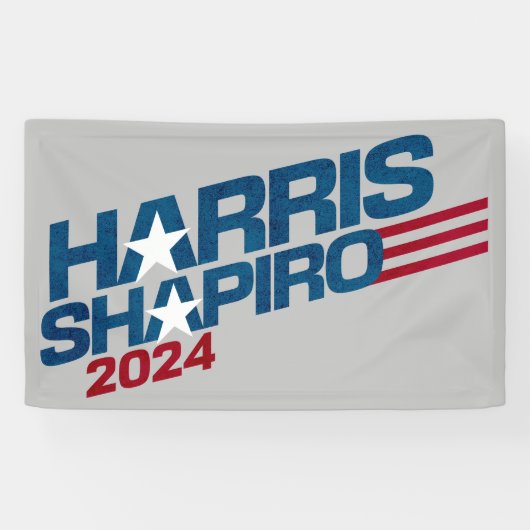 Harris Shapiro 2024 Sterren en Strepen Patriottisc Spandoek (Horizontaal)