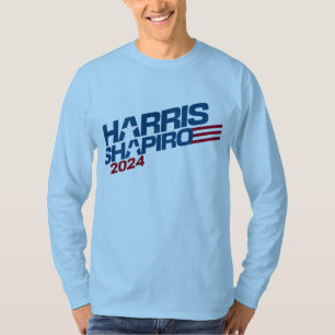 Harris Shapiro 2024 Sterren en Strepen Patriottisc T-shirt