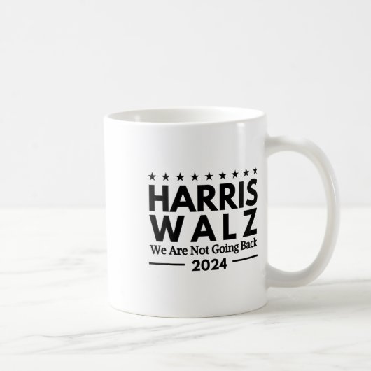 Harris Tim Walz 2024 We gaan niet terug Koffiemok (Rechts)