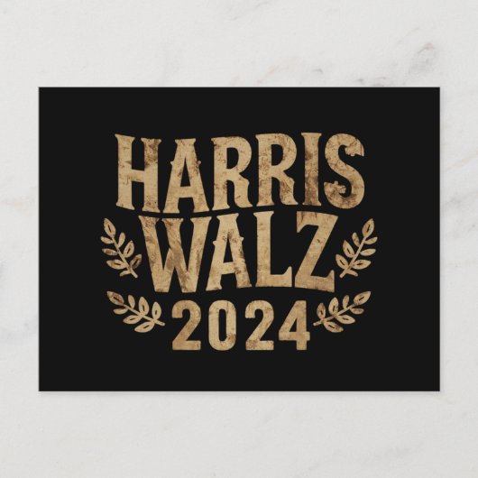 Harris Tim Walz Crest Harris Waltz 2024 Briefkaart (Voorkant)