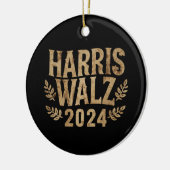 Harris Tim Walz Crest Harris Waltz 2024 Keramisch Ornament (Links)