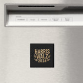 Harris Tim Walz Crest  Harris Waltz 2024 Magneet (Insitu (Vaatwasser))