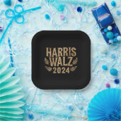 Harris Tim Walz Crest Harris Waltz 2024 Papieren Bordje (Feest)