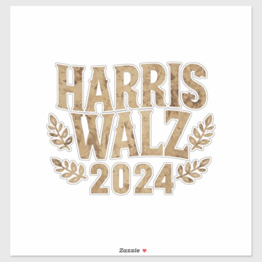 Harris Tim Walz Crest Harris Waltz 2024 Sticker (Vel)
