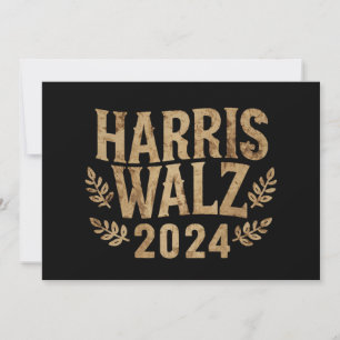 Harris Tim Walz Crest Vintage Harris Waltz 2024 Kaart