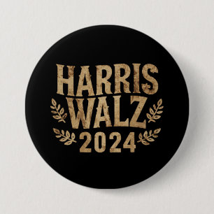 Harris Tim Walz Crest Vintage Harris Waltz 2024  Ronde Button 7,6 Cm