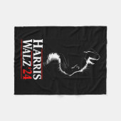 Harris Tim Walz Waltz 2024 VP Funny Cat Harris Wal Fleece Deken (Voorkant (Horizontaal))