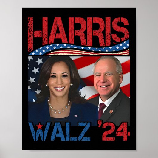 Harris Tim Walz Waltz 3 Poster (Voorkant)