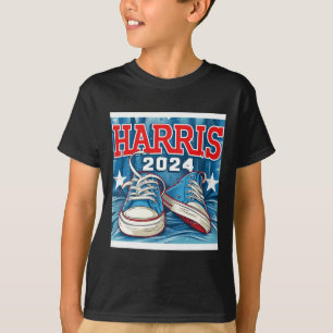 Harris Verkiezingsschoenen 2024 President Komma La T-shirt