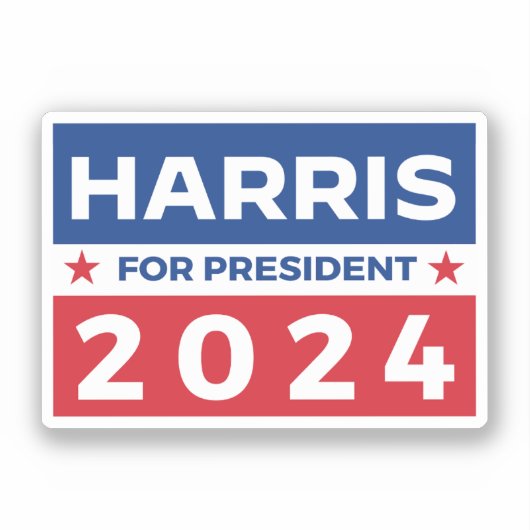 Harris voor President 2024 Sticker (Voorkant)