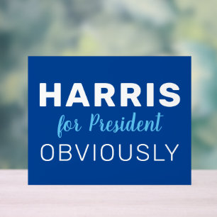 Harris voor President uiteraard 2024 teken Acryl Bord