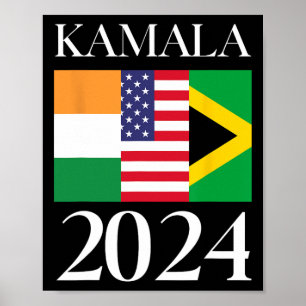 Harris Vote 2024 India Amerikaanse Jamaicaanse Vla Poster
