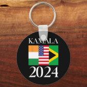 Harris Vote 2024 India Amerikaanse Jamaicaanse Vla Sleutelhanger (Voorkant)
