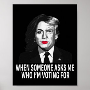 Harris vs Donald Trump Grappige Verkiezingsmeme Poster
