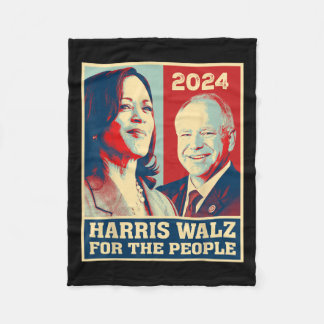 Harris W 2024 voor de Democraten stemmen Kamala Fleece Deken
