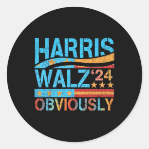 Harris W natuurlijk! Harris Waltz 2024 Verkiezinge Ronde Sticker