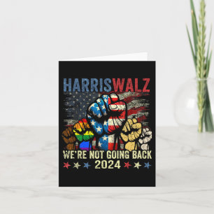 Harris W voor President 2024 We gaan niet terug Kaart