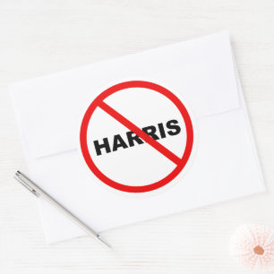 Harris Waarschuwing ga daar niet heen! Ronde Sticker