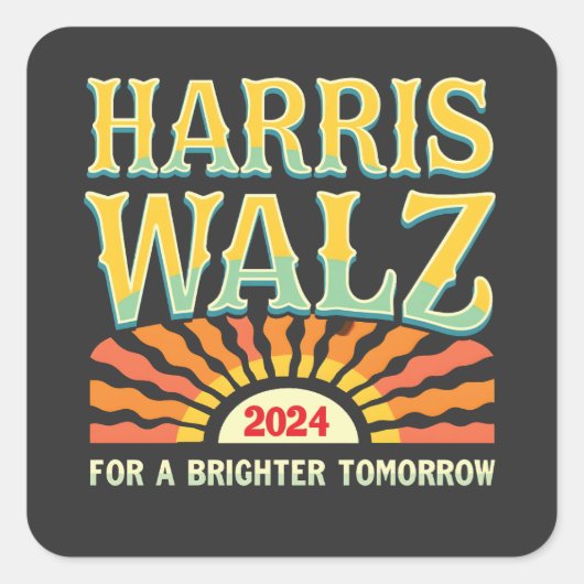 Harris Wals voor een helderdere toekomst Kamala Ha Vierkante Sticker (Voorkant)