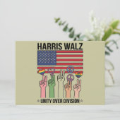 Harris Waltz 2024 Eenheid over Divisie Kaart (Staand voorkant)