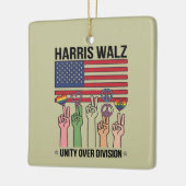 Harris Waltz 2024 Eenheid over Divisie Keramisch Ornament (Links)