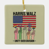 Harris Waltz 2024 Eenheid over Divisie Keramisch Ornament (Voorkant)
