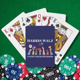 Harris Waltz 2024 Eenheid over Divisie Pokerkaarten