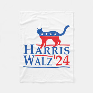Harris Waltz 2024 Grappige Kattenverkiezing Kamala Fleece Deken