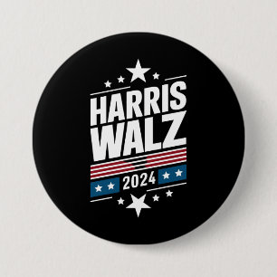 Harris Waltz 2024 Kamala Harris Tim Waltz 2024 Ronde Button 7,6 Cm