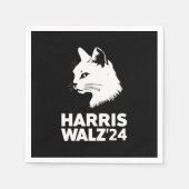 Harris Waltz 2024 Verkiezing Grappig Cat Kamala Ti Servet (Voorkant)