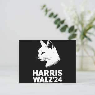 Harris Waltz 2024 Verkiezing Grappige Kat Kamala T Briefkaart