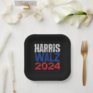 Harris Waltz 2024 Verkiezing Kamala Harris Tim Wal Papieren Bordje