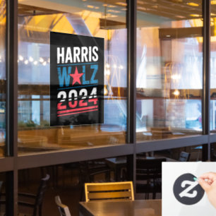 Harris Waltz 2024 Verkiezing Kamala Harris Tim Wal Raamsticker