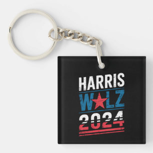 Harris Waltz 2024 Verkiezing Kamala Harris Tim Wal Sleutelhanger