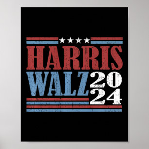 Harris Waltz 2024 Verkiezingen Kamala Harris Tim W Poster