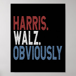 Harris Waltz 2024 Verkiezingen Kamala Harris Tim W Poster