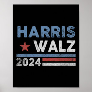 Harris Waltz 2024 Verkiezingen Kamala Harris Tim W Poster