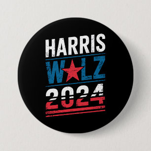 Harris Waltz 2024 Verkiezingen Kamala Harris Tim W Ronde Button 7,6 Cm