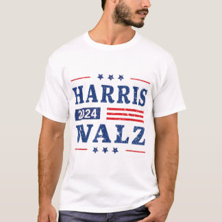 Harris Waltz 2024 Verkiezingen Kamala Harris Tim W T-shirt