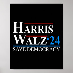 Harris Waltz 2024 Vice-President Kamala Harris Tim Poster