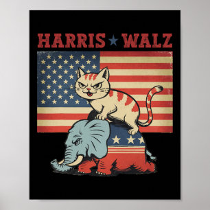 Harris Waltz 2024 VP President Verkiezing Grappige Poster