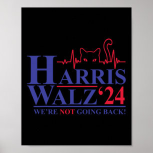 Harris Waltz 2024 We gaan niet terug Funny Cat L Poster