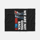 Harris Waltz 2024 We gaan niet terug naar Kamala H Fleece Deken (Voorkant (Horizontaal))