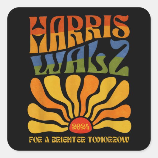 Harris Waltz Brighter Tomorrow Boho Aesthetic Vierkante Sticker (Voorkant)