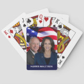 Harris Waltz Foto 2024 - Kamala Harris Tim Waltz Pokerkaarten (Achterkant)