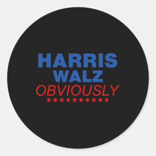 Harris Waltz natuurlijk 2024 Balz naar de Walz Ronde Sticker