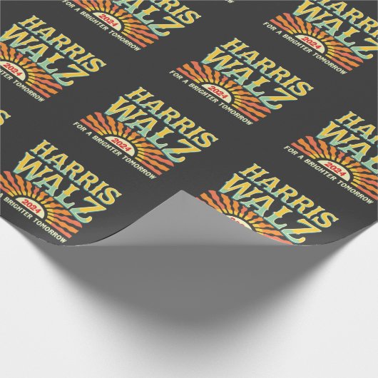 Harris Waltz voor een helderdere toekomst Kamala H Cadeaupapier (Hoek)