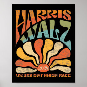Harris Waltz We gaan niet terug naar Kamala Harris Poster