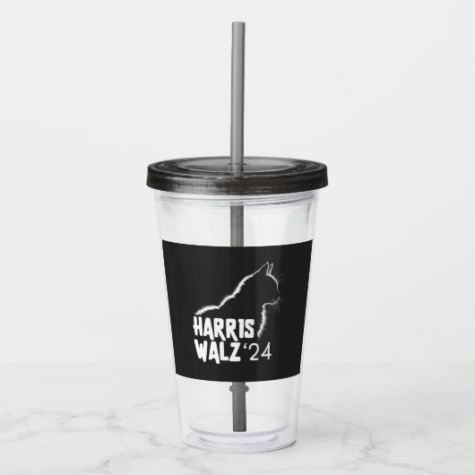 Harris Walz 2024 Acryl Drinkbeker (Voorkant)